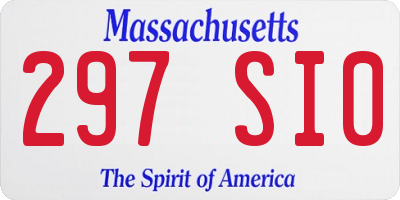 MA license plate 297SI0