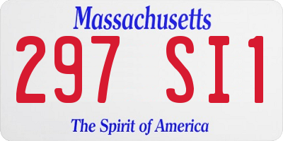 MA license plate 297SI1
