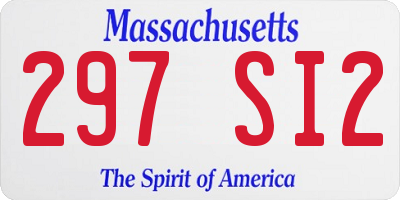 MA license plate 297SI2