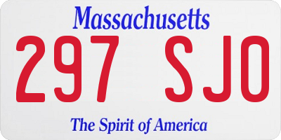 MA license plate 297SJ0