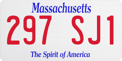 MA license plate 297SJ1