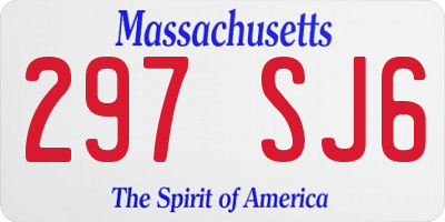 MA license plate 297SJ6