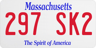 MA license plate 297SK2