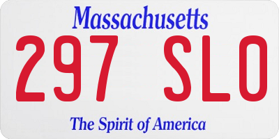 MA license plate 297SL0