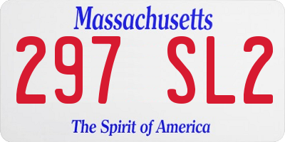 MA license plate 297SL2