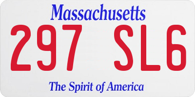 MA license plate 297SL6