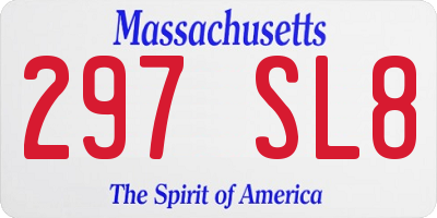 MA license plate 297SL8