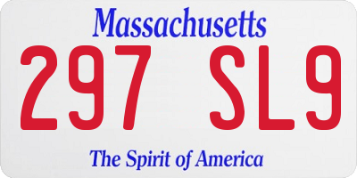 MA license plate 297SL9