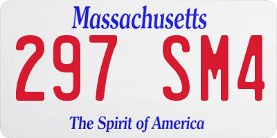 MA license plate 297SM4