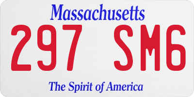 MA license plate 297SM6