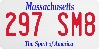 MA license plate 297SM8