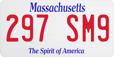 MA license plate 297SM9