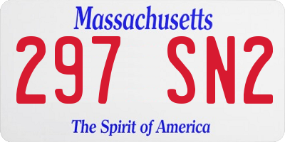 MA license plate 297SN2