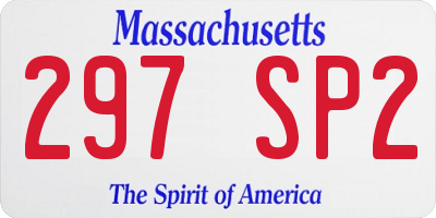 MA license plate 297SP2