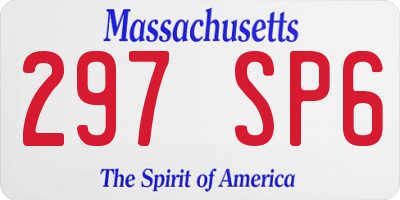 MA license plate 297SP6