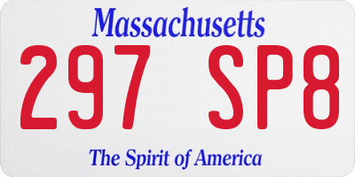 MA license plate 297SP8