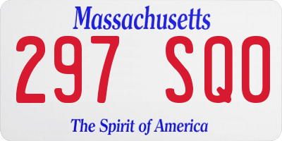 MA license plate 297SQ0