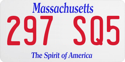 MA license plate 297SQ5
