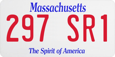 MA license plate 297SR1