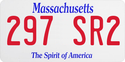 MA license plate 297SR2