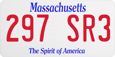 MA license plate 297SR3