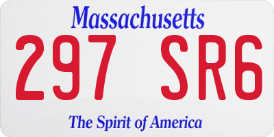 MA license plate 297SR6