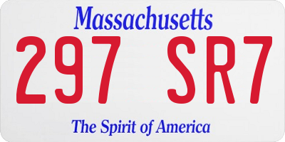 MA license plate 297SR7