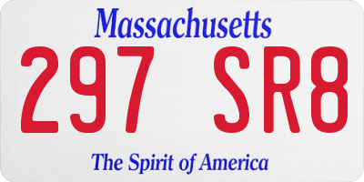 MA license plate 297SR8