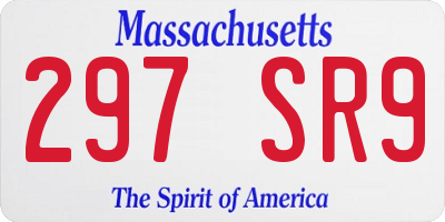 MA license plate 297SR9