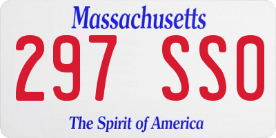 MA license plate 297SS0