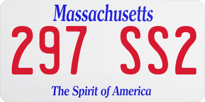MA license plate 297SS2