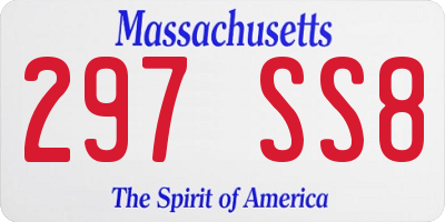 MA license plate 297SS8