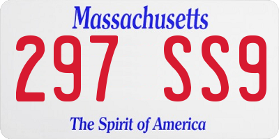 MA license plate 297SS9
