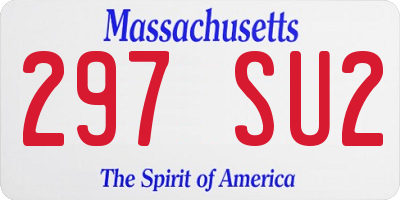 MA license plate 297SU2