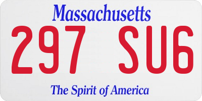 MA license plate 297SU6