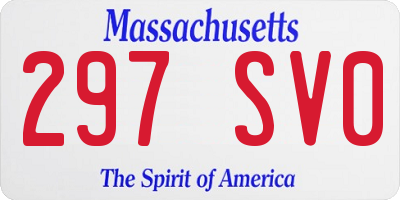 MA license plate 297SV0