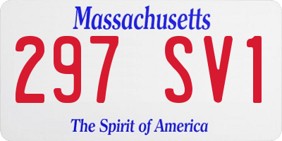 MA license plate 297SV1