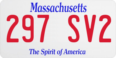 MA license plate 297SV2