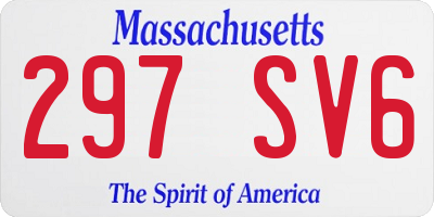 MA license plate 297SV6