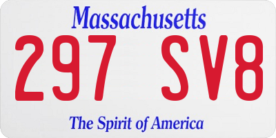 MA license plate 297SV8