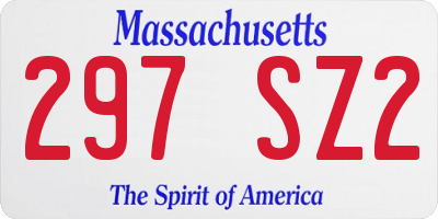 MA license plate 297SZ2