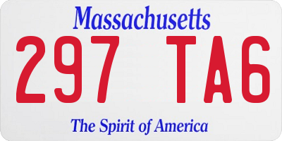 MA license plate 297TA6