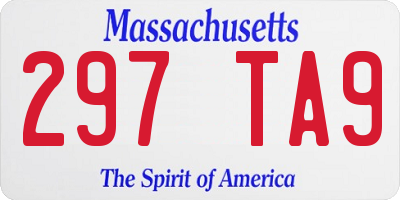MA license plate 297TA9