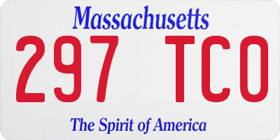 MA license plate 297TC0
