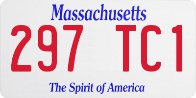MA license plate 297TC1