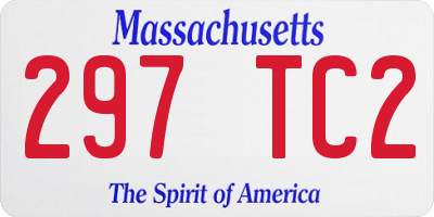 MA license plate 297TC2