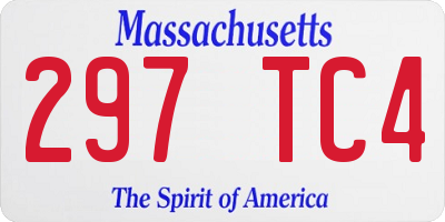 MA license plate 297TC4