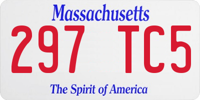 MA license plate 297TC5