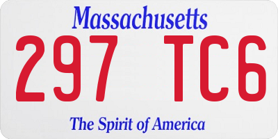 MA license plate 297TC6