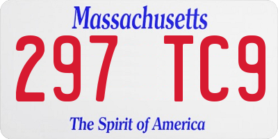 MA license plate 297TC9